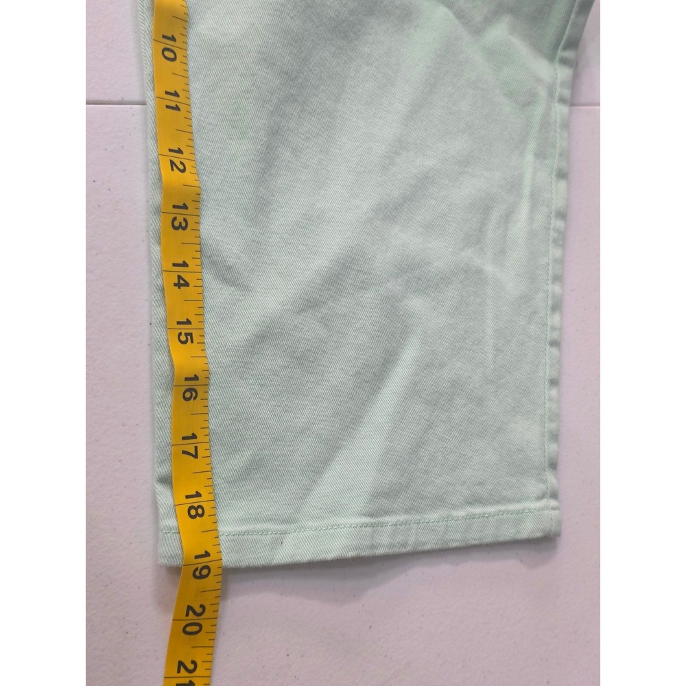 Gloria Vanderbilt Amanda Capri Mint Green Embroidered Pocket Jeans 16P Petite - Picture 6 of 9